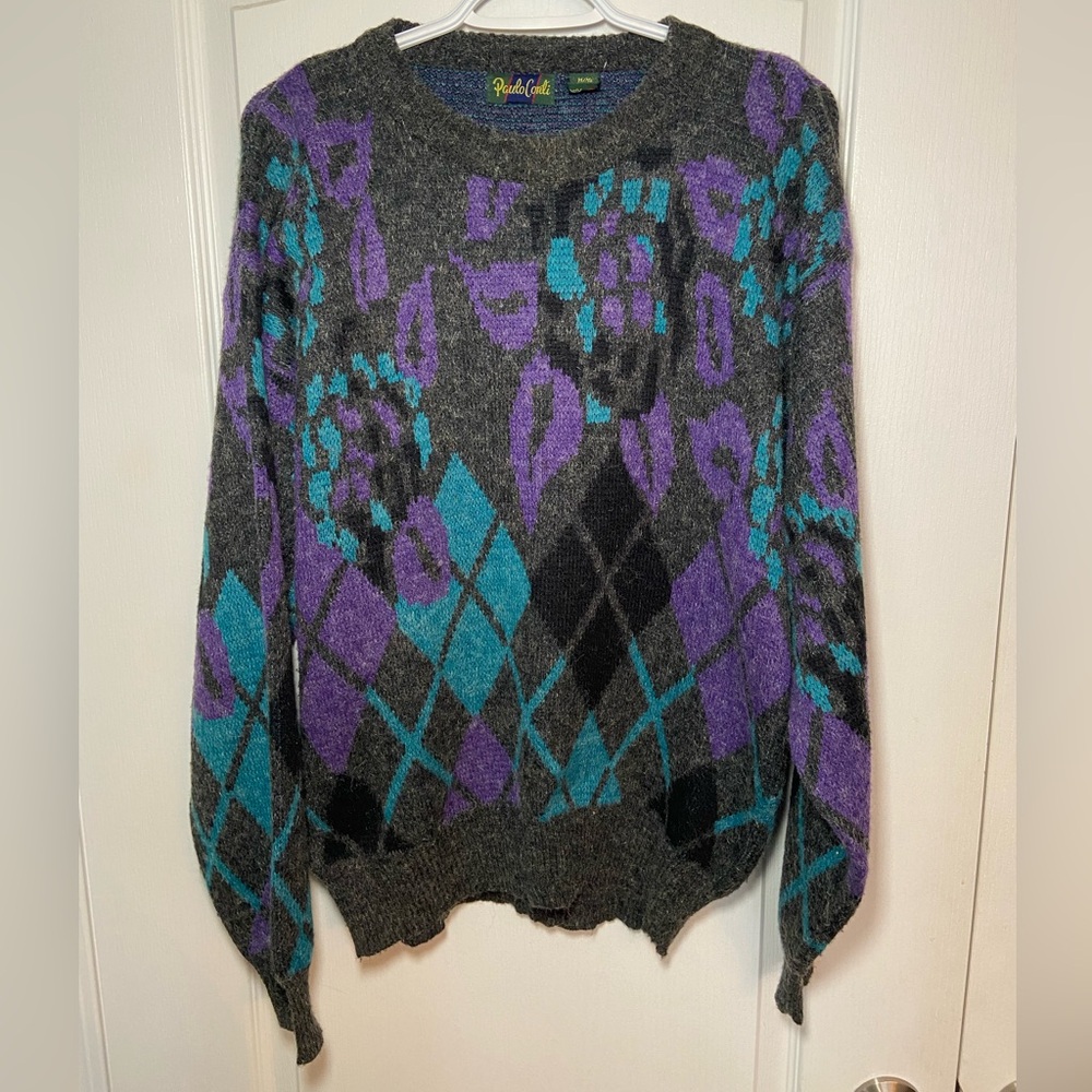 Vintage 80s Paulo Conti Sweater Size M Multicoloured